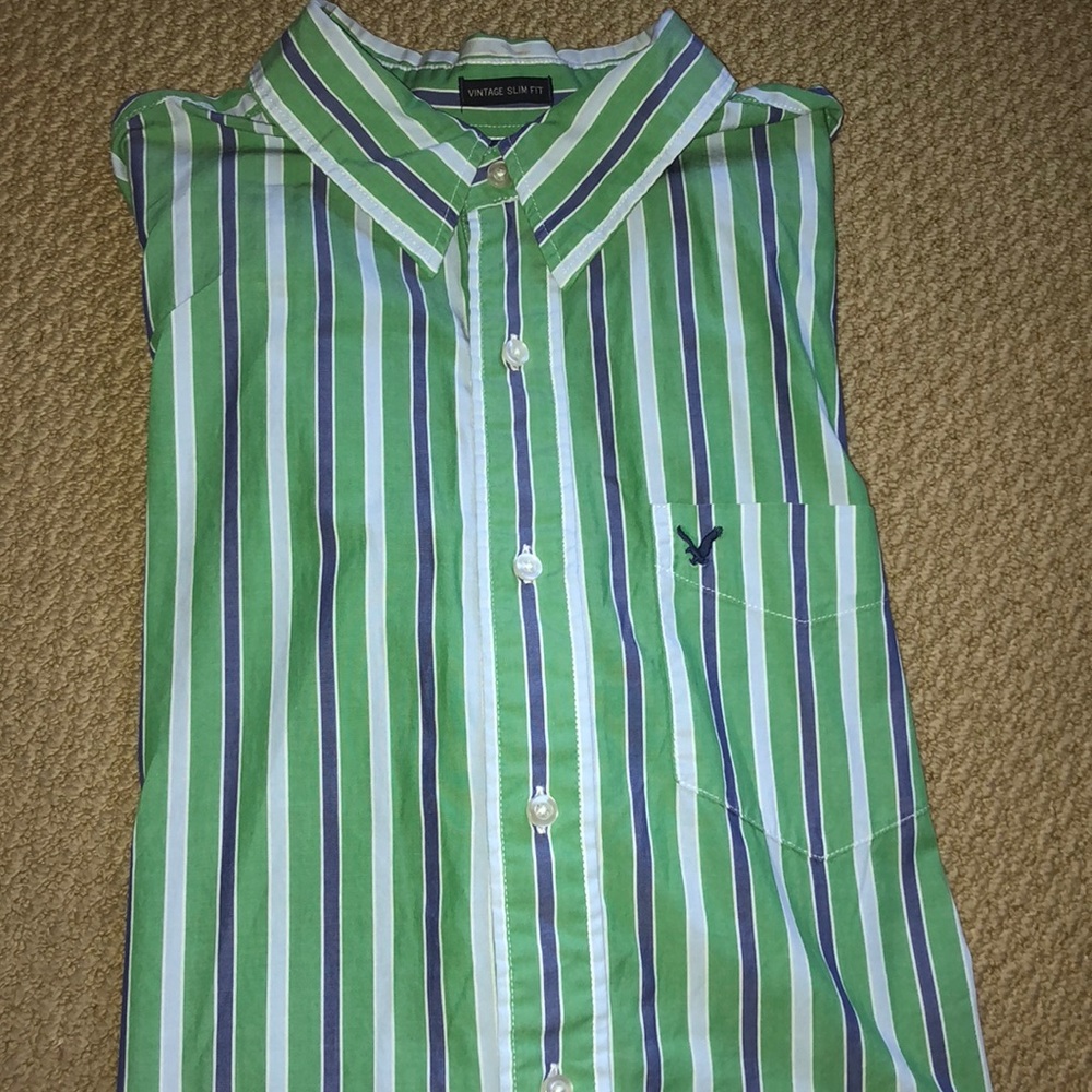 American eagle long sleeve men's bouton up